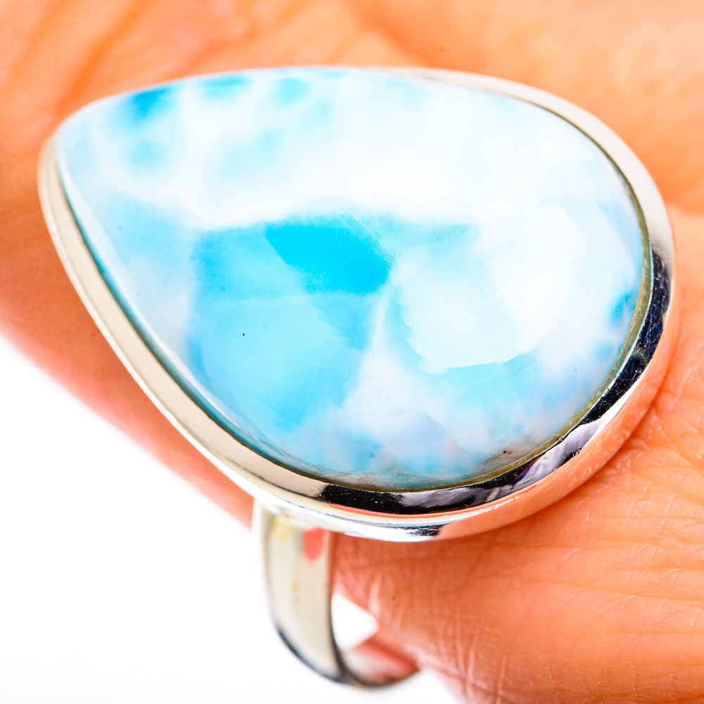 Larimar Rings handcrafted by Ana Silver Co - RING129685