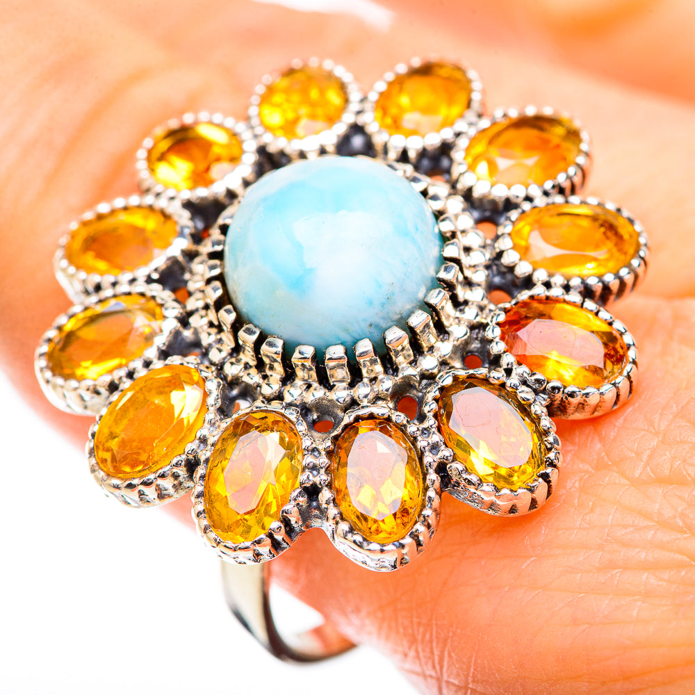 Larimar Rings handcrafted by Ana Silver Co - RING129701