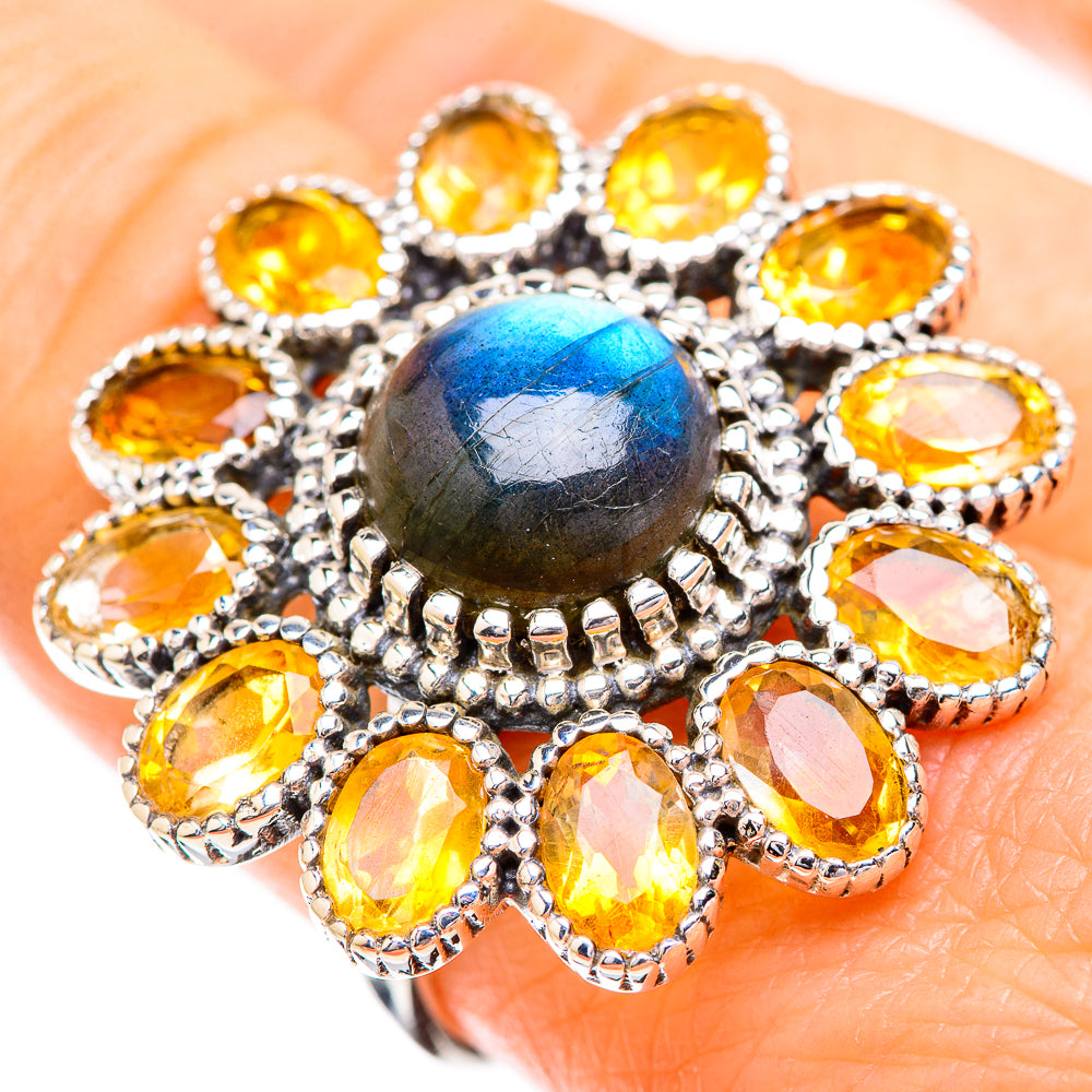 Labradorite Rings handcrafted by Ana Silver Co - RING129703