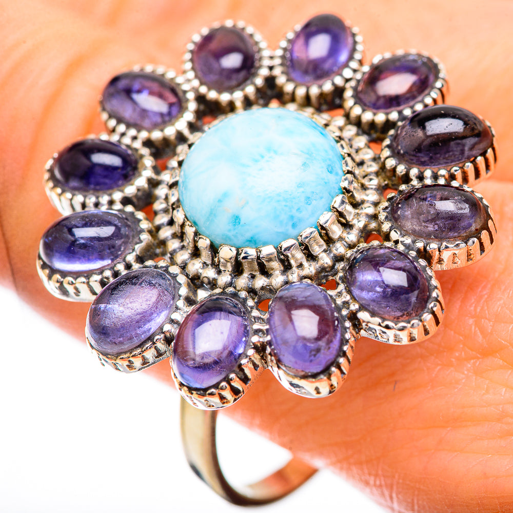 Larimar Rings handcrafted by Ana Silver Co - RING129706