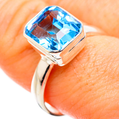 Blue Topaz Rings handcrafted by Ana Silver Co - RING129713