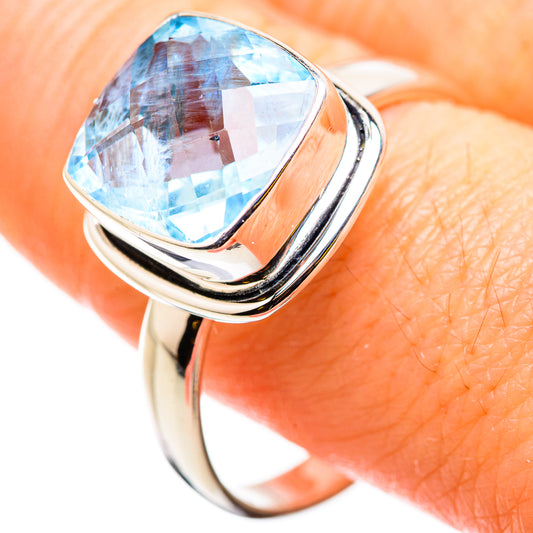 Blue Topaz Rings handcrafted by Ana Silver Co - RING129714
