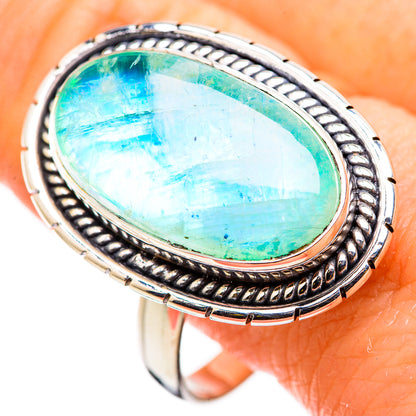 Green Moonstone Rings handcrafted by Ana Silver Co - RING129716