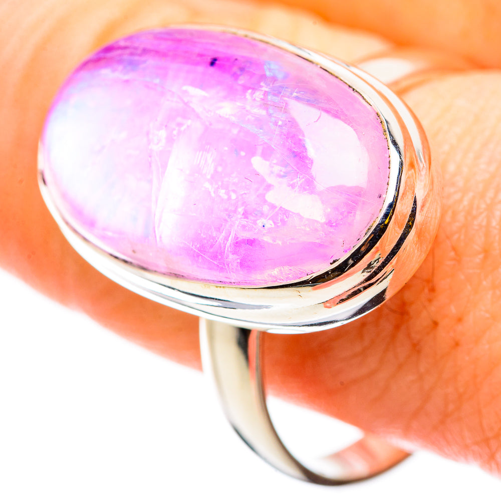 Pink Moonstone Rings handcrafted by Ana Silver Co - RING129720