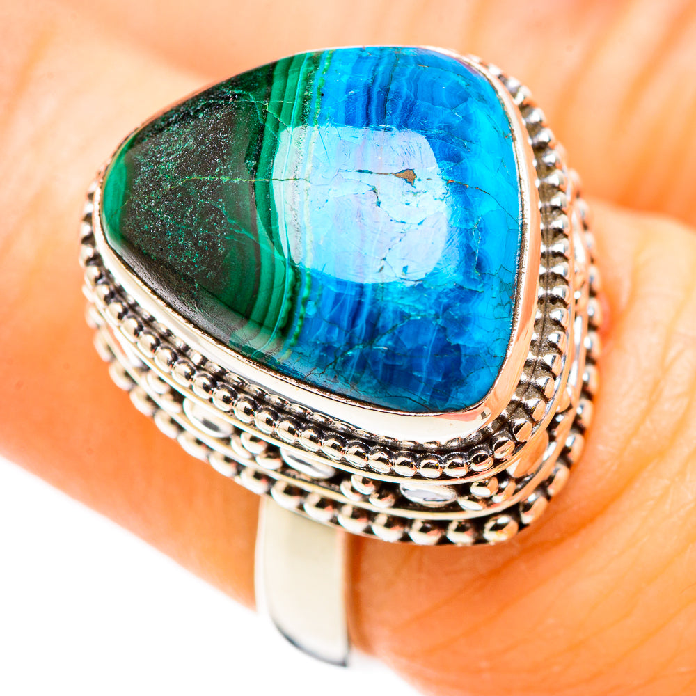 Malachite In Chrysocolla Rings handcrafted by Ana Silver Co - RING129727