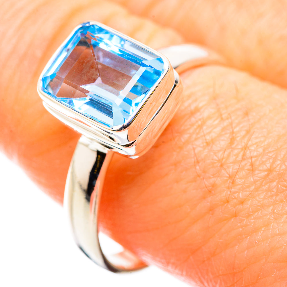 Blue Topaz Rings handcrafted by Ana Silver Co - RING129734