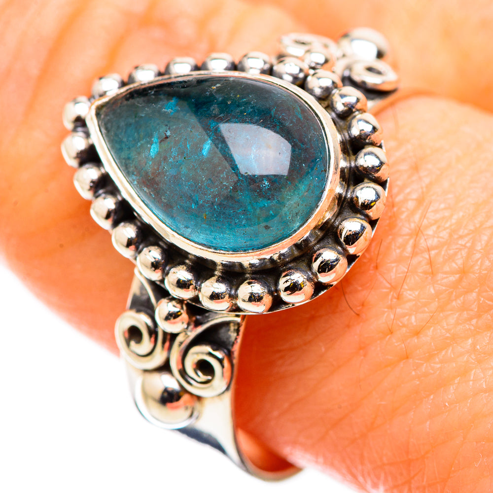 Blue Fluorite Rings handcrafted by Ana Silver Co - RING129735