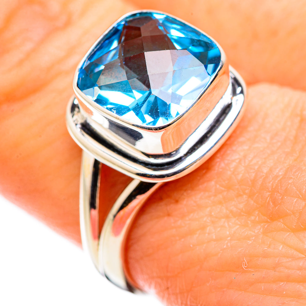 Blue Topaz Rings handcrafted by Ana Silver Co - RING129738