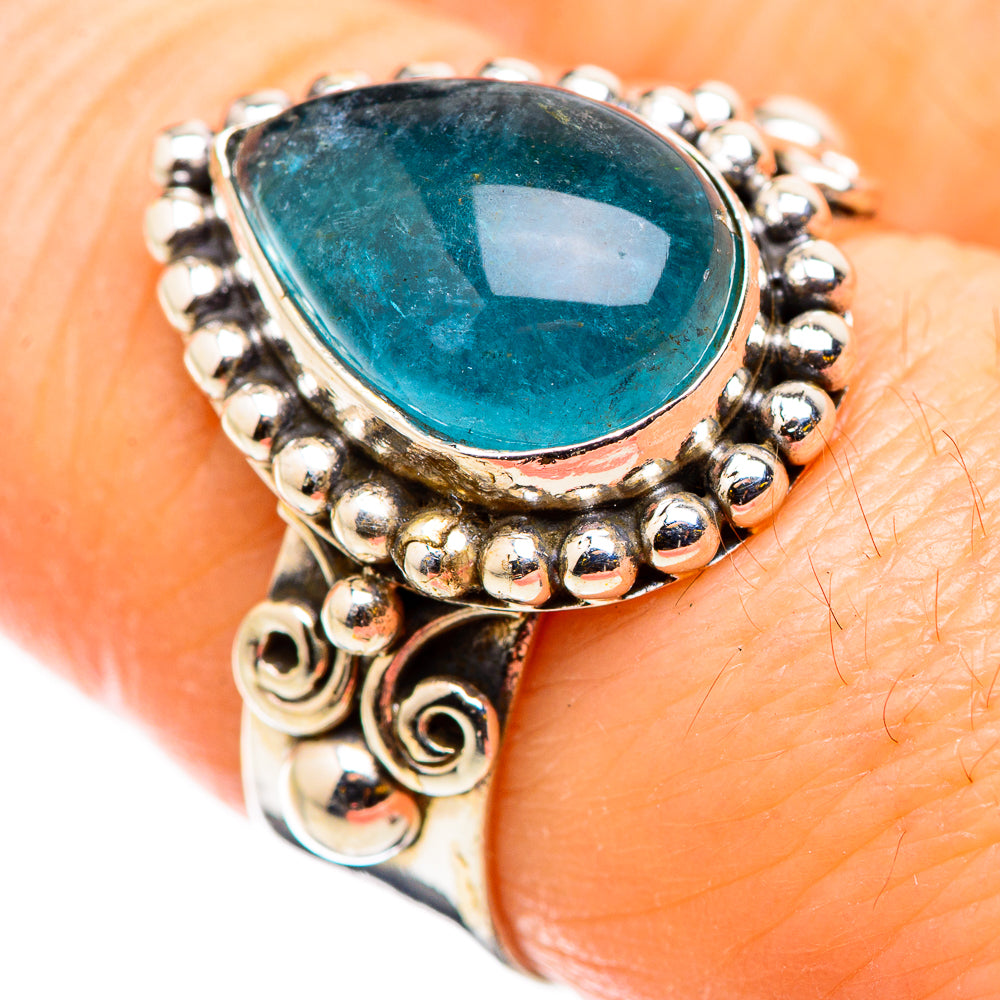 Blue Fluorite Rings handcrafted by Ana Silver Co - RING129759