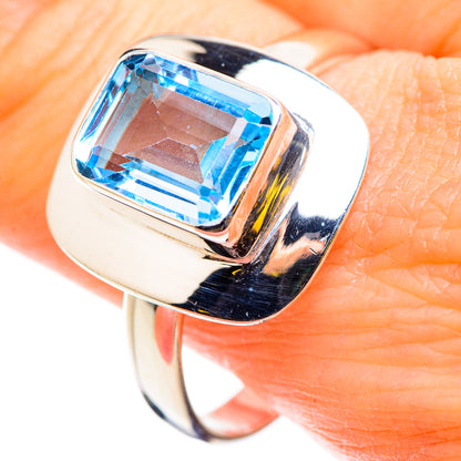 Blue Topaz Rings handcrafted by Ana Silver Co - RING129762