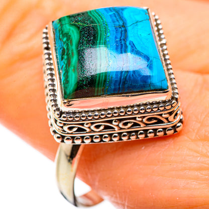 Malachite In Chrysocolla Rings handcrafted by Ana Silver Co - RING129777