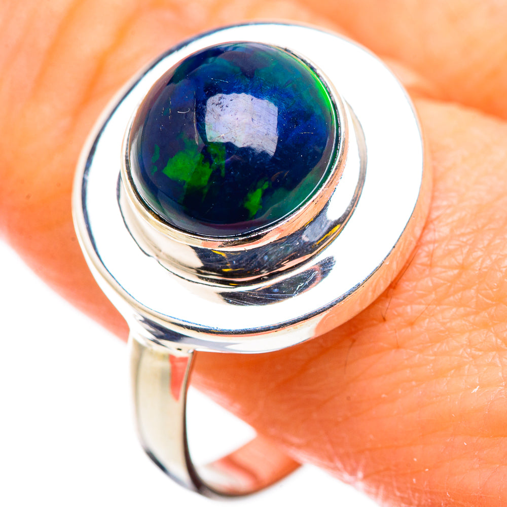 Black Opal Rings handcrafted by Ana Silver Co - RING129779