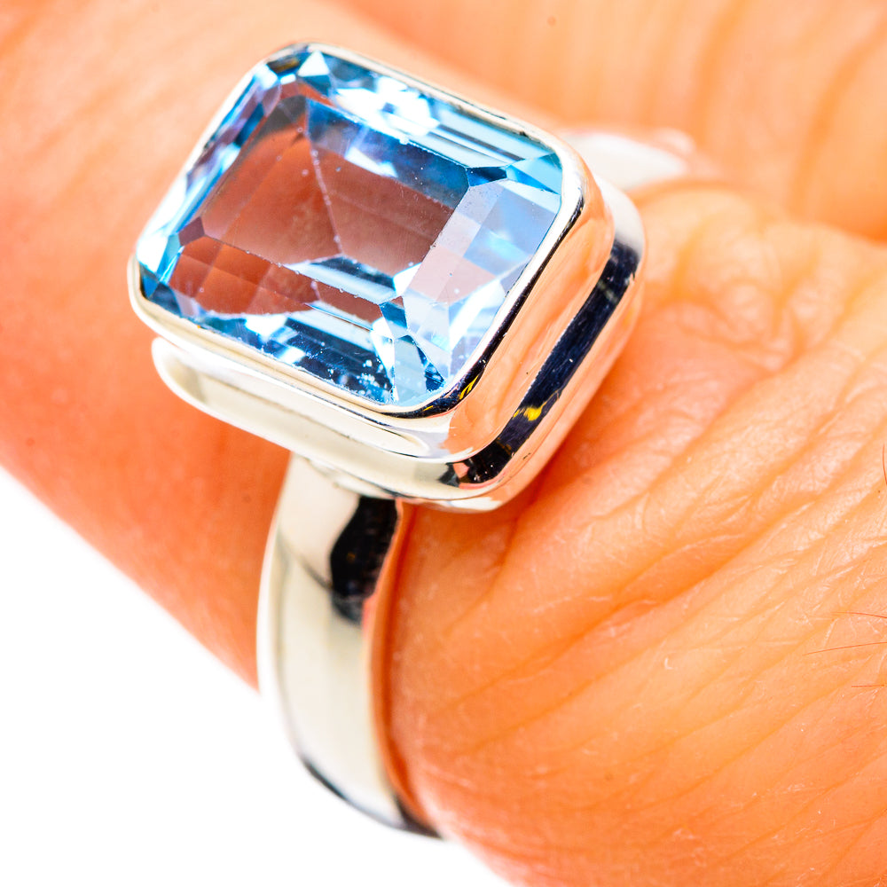 Blue Topaz Rings handcrafted by Ana Silver Co - RING129781