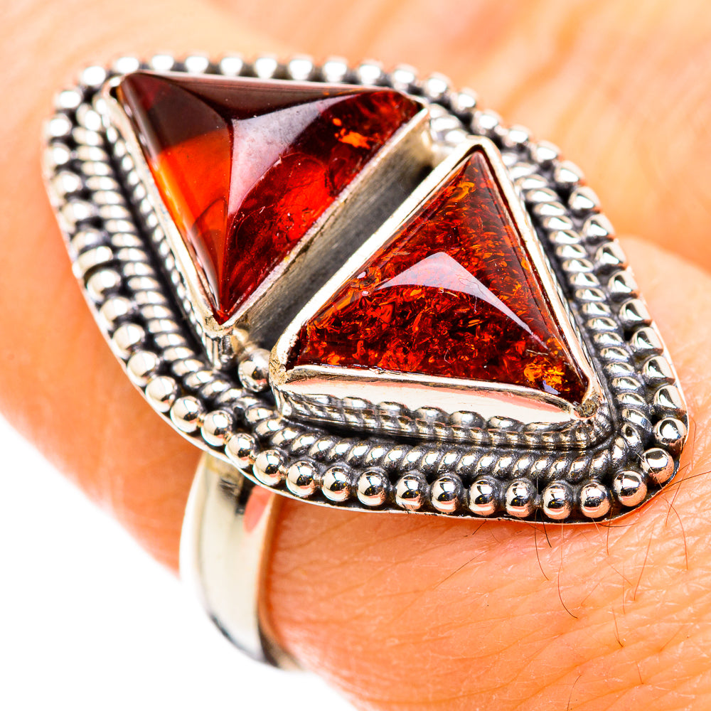 Baltic Amber Rings handcrafted by Ana Silver Co - RING129789