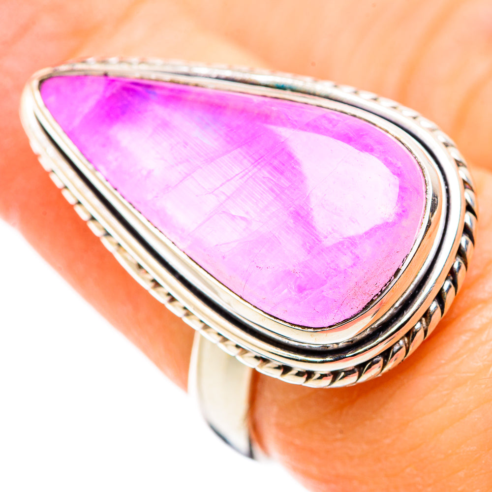Pink Moonstone Rings handcrafted by Ana Silver Co - RING129791