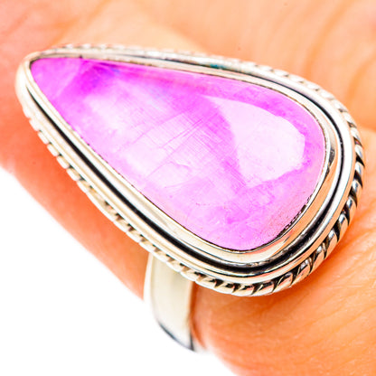 Pink Moonstone Rings handcrafted by Ana Silver Co - RING129791