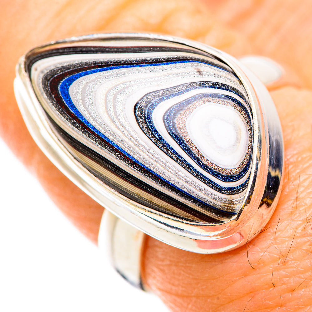 Fordite Rings handcrafted by Ana Silver Co - RING129801