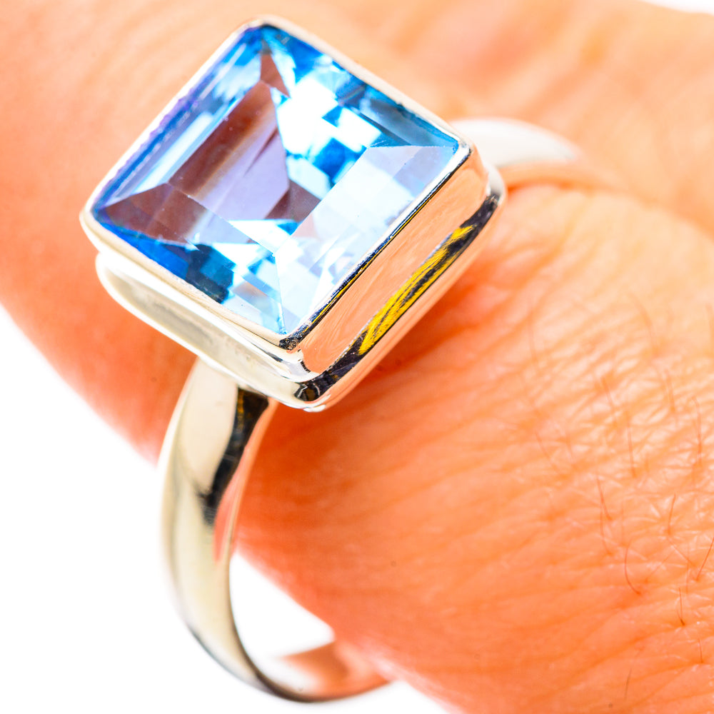 Blue Topaz Rings handcrafted by Ana Silver Co - RING129807