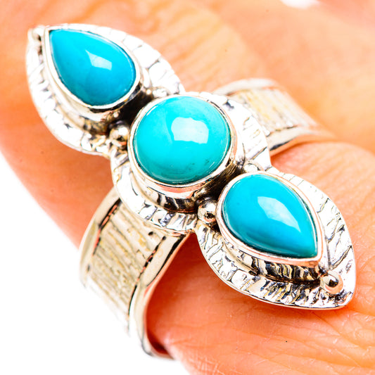 Sleeping Beauty Turquoise Rings handcrafted by Ana Silver Co - RING129809