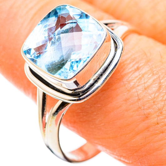 Blue Topaz Rings handcrafted by Ana Silver Co - RING129810