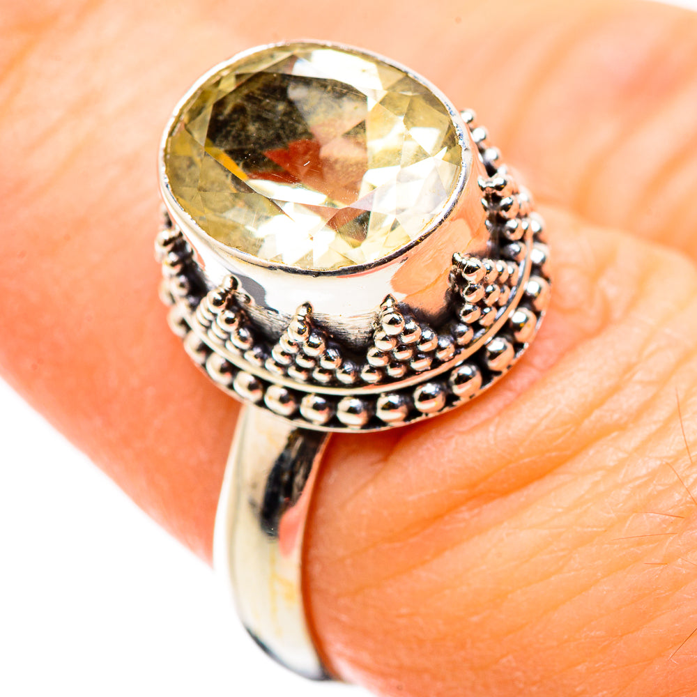 Green Amethyst Rings handcrafted by Ana Silver Co - RING129813