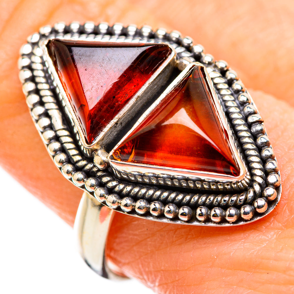 Baltic Amber Rings handcrafted by Ana Silver Co - RING129815