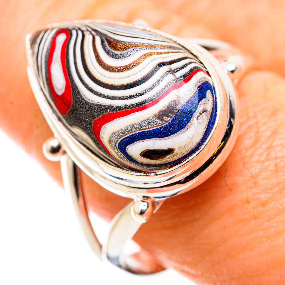 Fordite Rings handcrafted by Ana Silver Co - RING129821