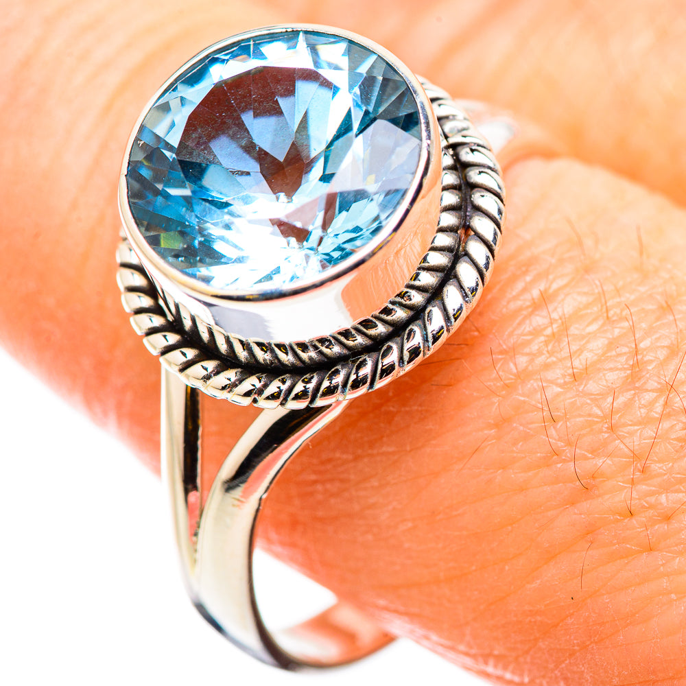 Blue Topaz Rings handcrafted by Ana Silver Co - RING129832