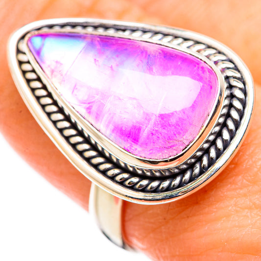 Pink Moonstone Rings handcrafted by Ana Silver Co - RING129839