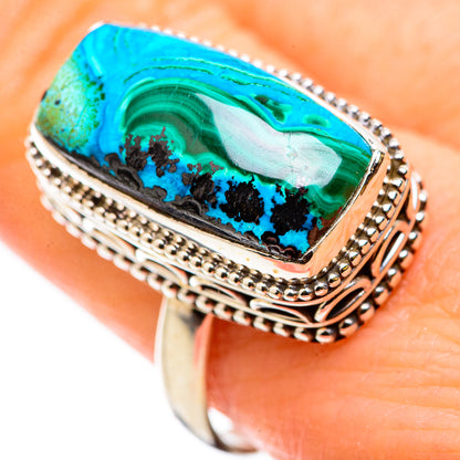 Malachite In Chrysocolla Rings handcrafted by Ana Silver Co - RING129844