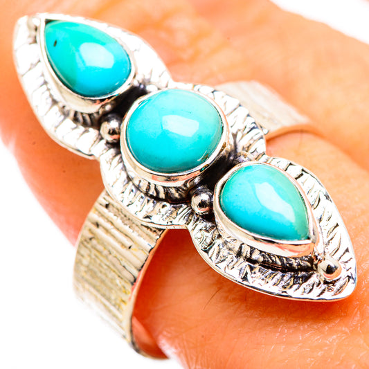 Sleeping Beauty Turquoise Rings handcrafted by Ana Silver Co - RING129849