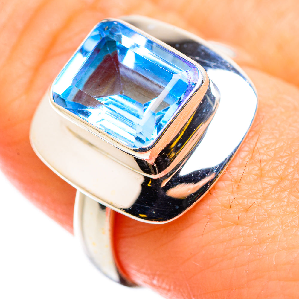 Blue Topaz Rings handcrafted by Ana Silver Co - RING129853