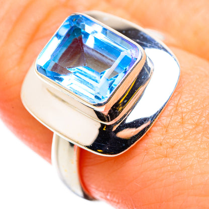 Blue Topaz Rings handcrafted by Ana Silver Co - RING129853