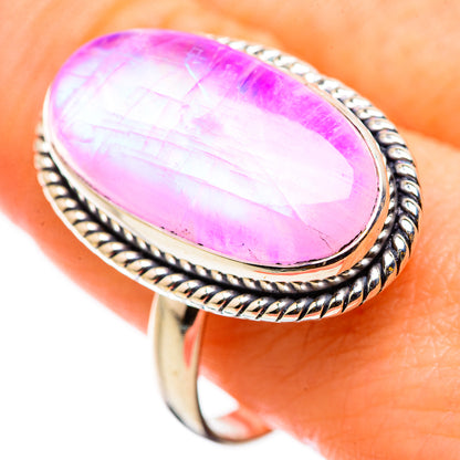 Pink Moonstone Rings handcrafted by Ana Silver Co - RING129858