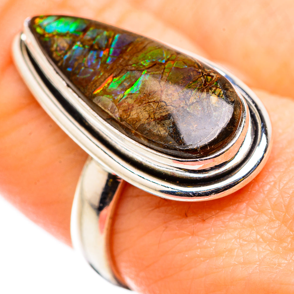 Ammolite Rings handcrafted by Ana Silver Co - RING129860