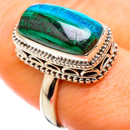 Malachite In Chrysocolla Rings handcrafted by Ana Silver Co - RING129863