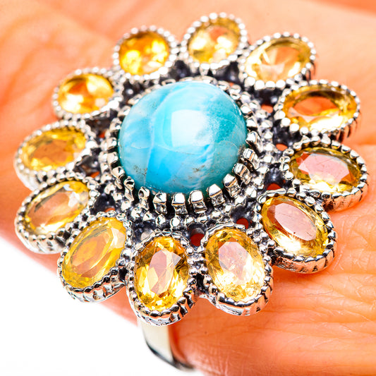 Larimar Rings handcrafted by Ana Silver Co - RING129869
