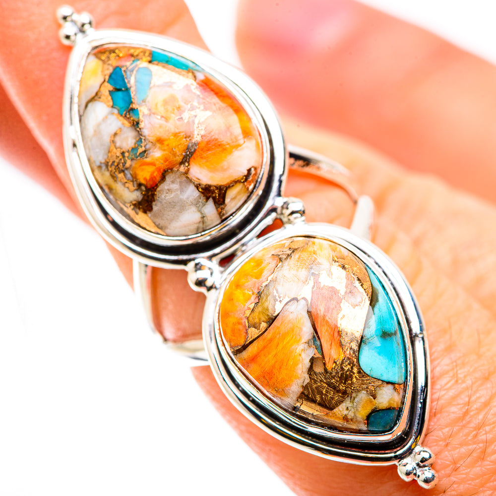 Spiny Oyster Turquoise Rings handcrafted by Ana Silver Co - RING129873