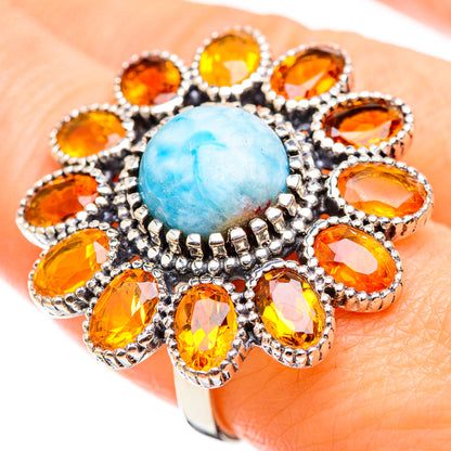 Larimar Rings handcrafted by Ana Silver Co - RING129892