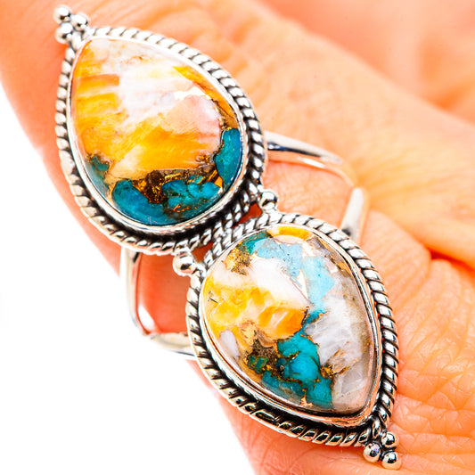 Spiny Oyster Turquoise Rings handcrafted by Ana Silver Co - RING129893