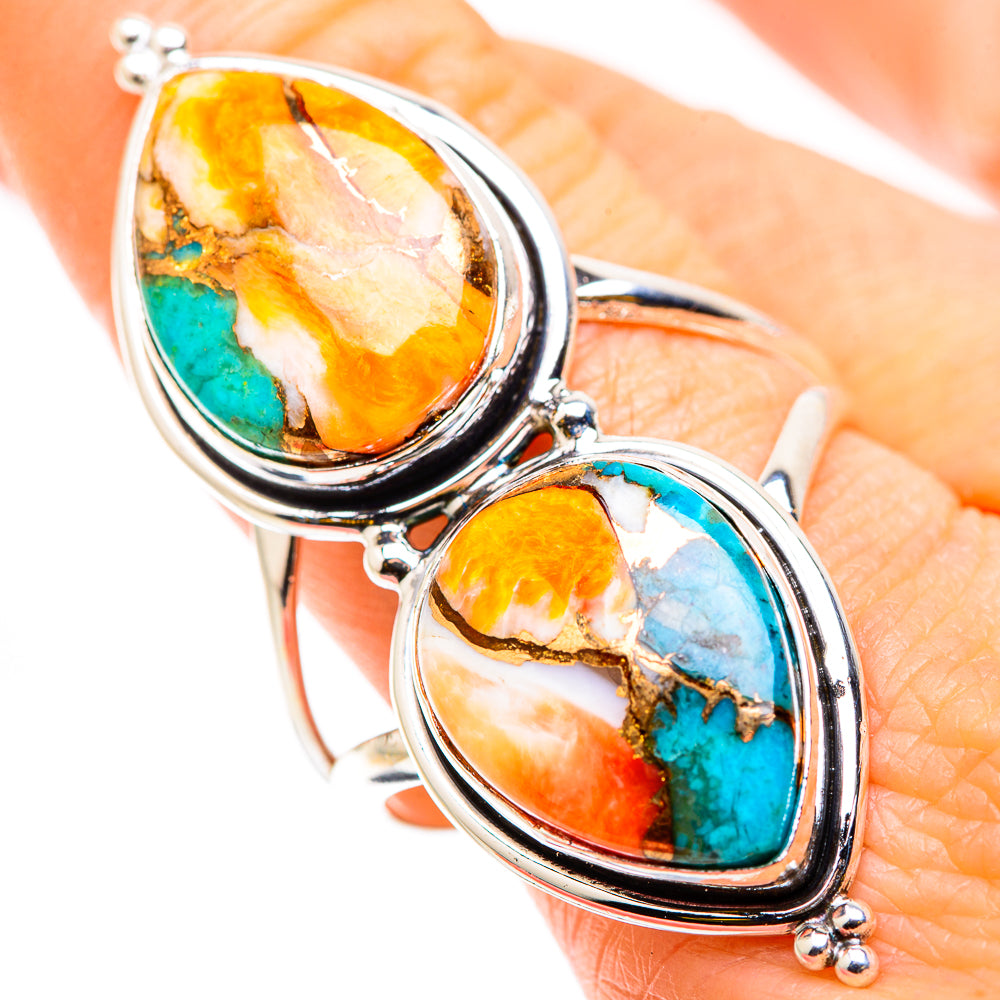 Spiny Oyster Turquoise Rings handcrafted by Ana Silver Co - RING129899
