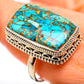 Blue Copper Composite Turquoise Rings handcrafted by Ana Silver Co - RING129901
