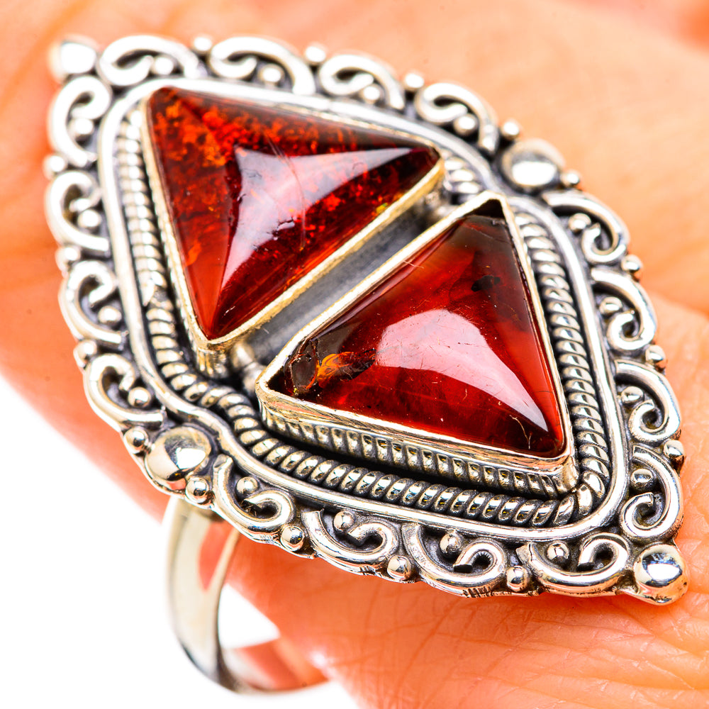 Baltic Amber Rings handcrafted by Ana Silver Co - RING129907