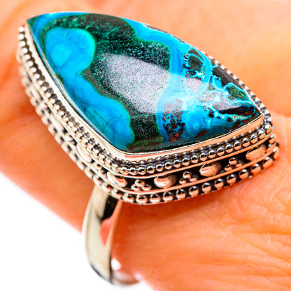 Malachite In Chrysocolla Rings handcrafted by Ana Silver Co - RING129915