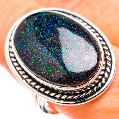 Andamooka Opal Rings handcrafted by Ana Silver Co - RING129917