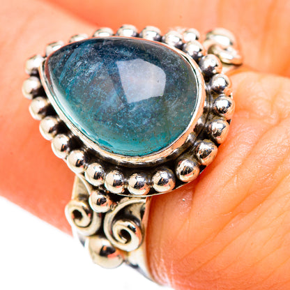 Blue Fluorite Rings handcrafted by Ana Silver Co - RING129922