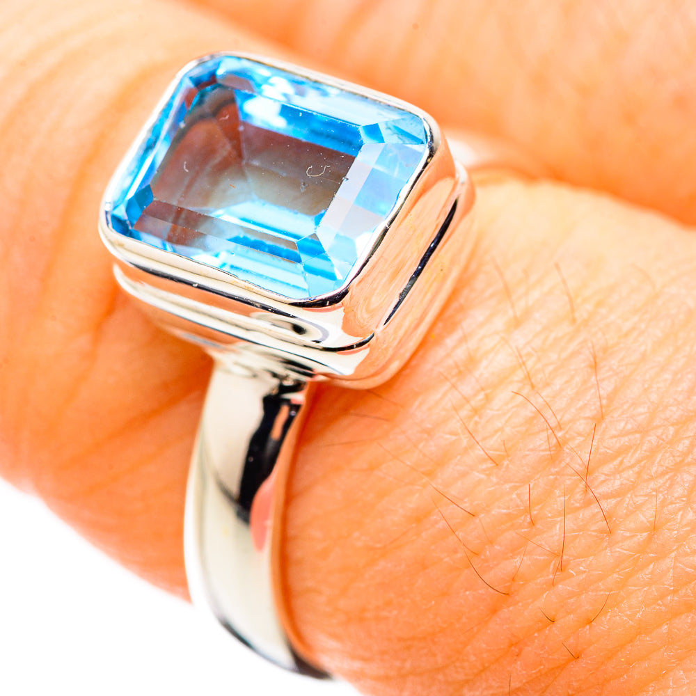 Blue Topaz Rings handcrafted by Ana Silver Co - RING129923