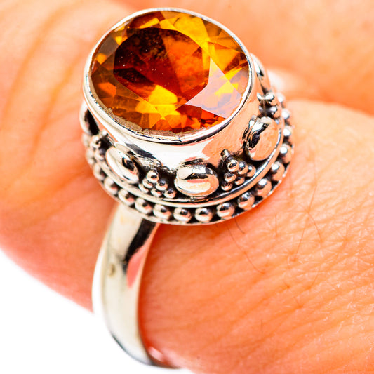 Mandarin Citrine Rings handcrafted by Ana Silver Co - RING129928