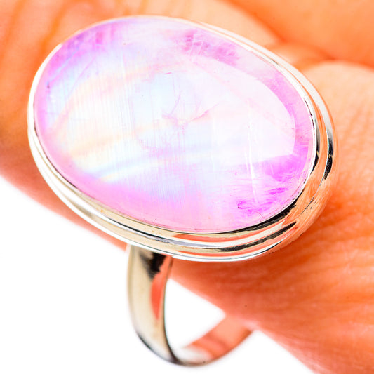 Pink Moonstone Rings handcrafted by Ana Silver Co - RING129931