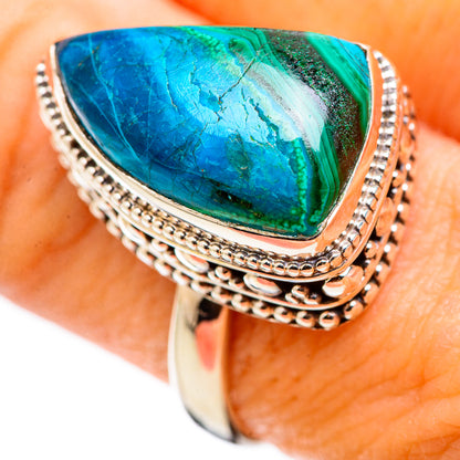 Malachite In Chrysocolla Rings handcrafted by Ana Silver Co - RING129939
